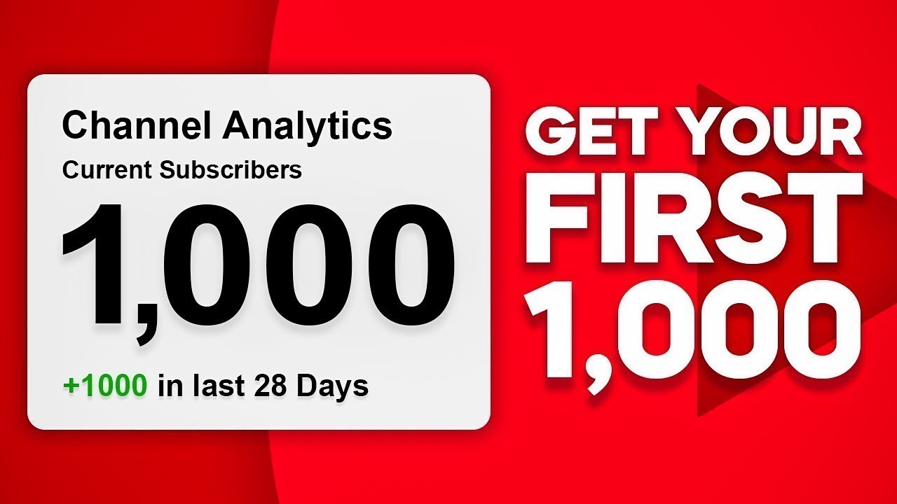 7 Ways to Get 1000 YouTube Subscribers Faster